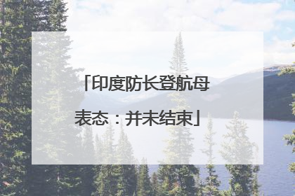 印度防长登航母表态：并未结束