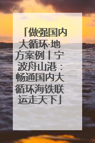 做强国内大循环·地方案例丨宁波舟山港：畅通国内大循环海铁联运走天下