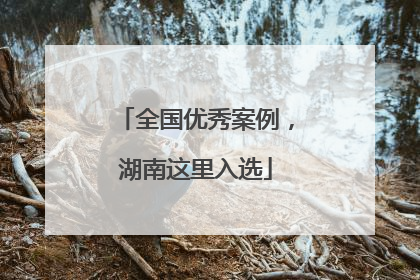 全国优秀案例，湖南这里入选