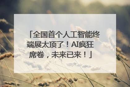 全国首个人工智能终端展太顶了！AI疯狂席卷，未来已来！