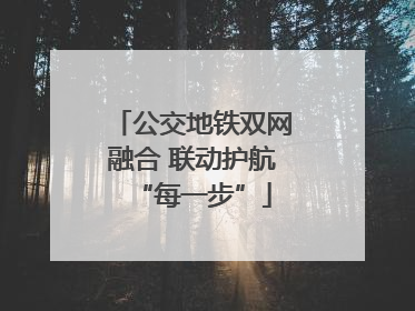 公交地铁双网融合 联动护航“每一步”