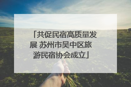 共促民宿高质量发展 苏州市吴中区旅游民宿协会成立