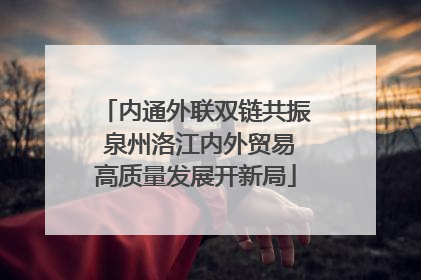 内通外联双链共振 泉州洛江内外贸易高质量发展开新局