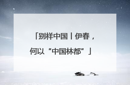 别样中国丨伊春，何以“中国林都”