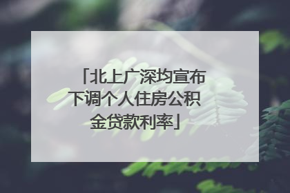 北上广深均宣布下调个人住房公积金贷款利率
