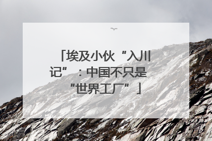 埃及小伙“入川记”：中国不只是“世界工厂”