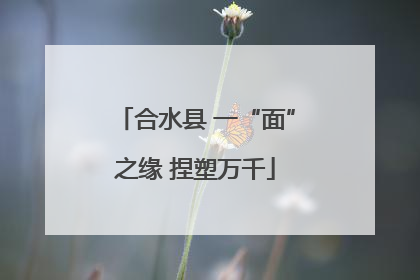 合水县 一“面”之缘 捏塑万千