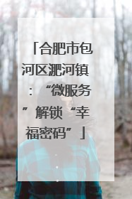 合肥市包河区淝河镇：“微服务”解锁“幸福密码”