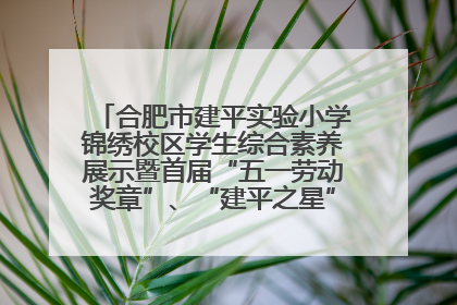合肥市建平实验小学锦绣校区学生综合素养展示暨首届“五一劳动奖章”、“建平之星”颁奖典礼圆满举办
