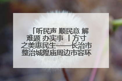 听民声 顺民意 解难题 办实事 丨方寸之美惠民生——长治市整治城隍庙周边市容环境提升城市品质