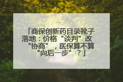 商保创新药目录靴子落地：价格“谈判”改“协商”，医保算不算“向后一步”？