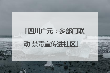 四川广元：多部门联动 禁毒宣传进社区