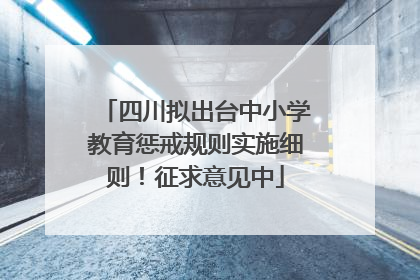 四川拟出台中小学教育惩戒规则实施细则！征求意见中