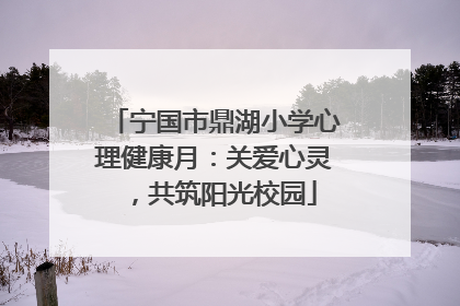宁国市鼎湖小学心理健康月：关爱心灵，共筑阳光校园