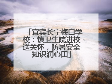 宜宾长宁梅白学校：镇卫生院进校送关怀，防暑安全知识润心田