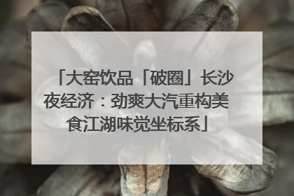 大窑饮品「破圈」长沙夜经济：劲爽大汽重构美食江湖味觉坐标系