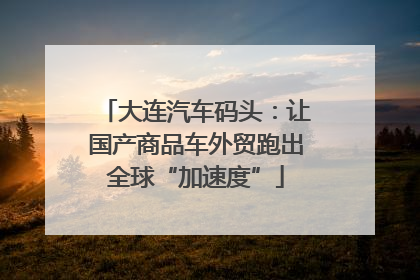大连汽车码头：让国产商品车外贸跑出全球“加速度”