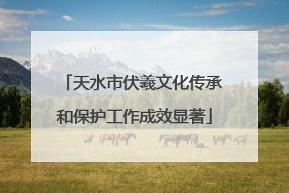 天水市伏羲文化传承和保护工作成效显著