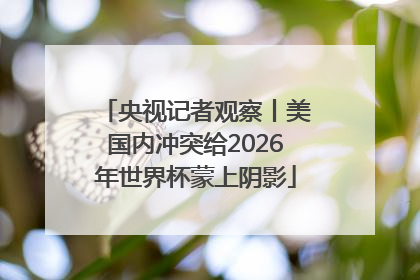 央视记者观察丨美国内冲突给2026年世界杯蒙上阴影