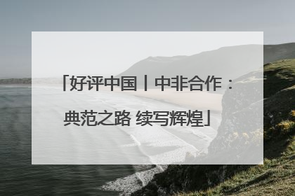 好评中国丨中非合作：典范之路 续写辉煌