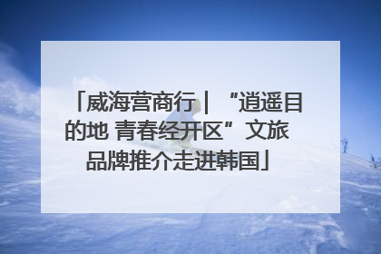 威海营商行｜“逍遥目的地 青春经开区”文旅品牌推介走进韩国