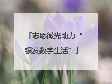 志愿微光助力“银发数字生活”