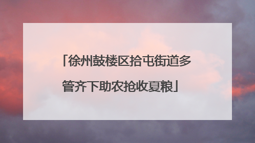 徐州鼓楼区拾屯街道多管齐下助农抢收夏粮