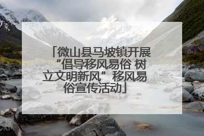 微山县马坡镇开展“倡导移风易俗 树立文明新风”移风易俗宣传活动