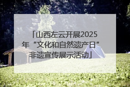山西左云开展2025年“文化和自然遗产日”非遗宣传展示活动