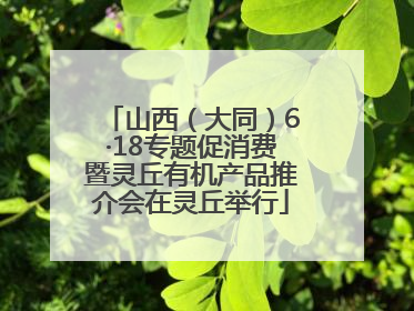 山西（大同）6·18专题促消费暨灵丘有机产品推介会在灵丘举行