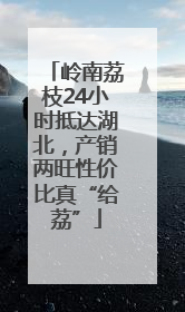 岭南荔枝24小时抵达湖北，产销两旺性价比真“给荔”