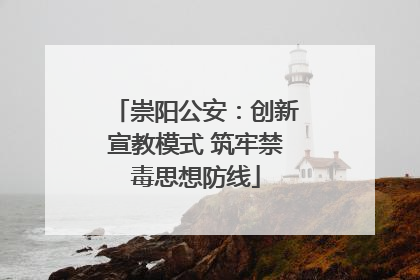 崇阳公安：创新宣教模式 筑牢禁毒思想防线