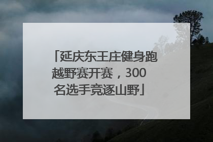 延庆东王庄健身跑越野赛开赛，300名选手竞逐山野