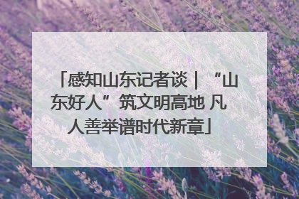 感知山东记者谈｜“山东好人”筑文明高地 凡人善举谱时代新章