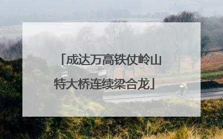 成达万高铁仗岭山特大桥连续梁合龙