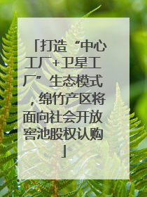 打造“中心工厂+卫星工厂”生态模式，绵竹产区将面向社会开放窖池股权认购