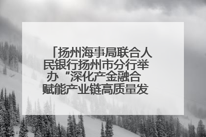 扬州海事局联合人民银行扬州市分行举办“深化产金融合 赋能产业链高质量发展”共建联学活动