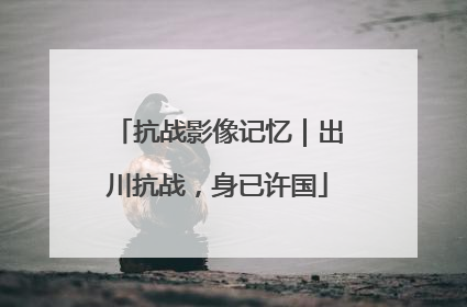 抗战影像记忆｜出川抗战，身已许国