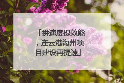 拼速度提效能，连云港海州项目建设再提速