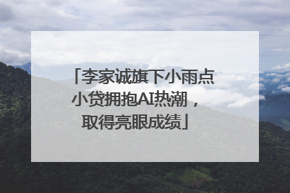 李家诚旗下小雨点小贷拥抱AI热潮，取得亮眼成绩