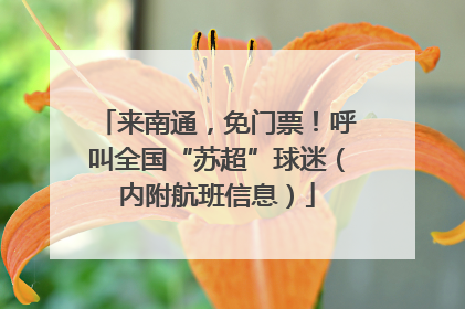 来南通，免门票！呼叫全国“苏超”球迷（内附航班信息）