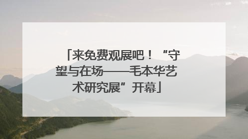 来免费观展吧！“守望与在场——毛本华艺术研究展”开幕