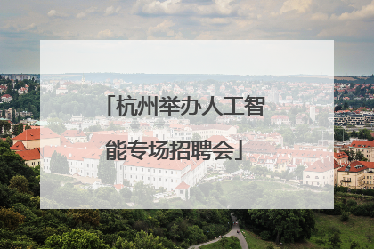 杭州举办人工智能专场招聘会