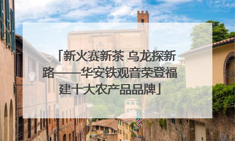 新火赛新茶 乌龙探新路——华安铁观音荣登福建十大农产品品牌