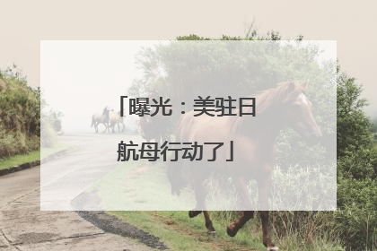 曝光：美驻日航母行动了