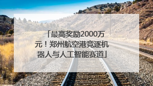 最高奖励2000万元！郑州航空港竞逐机器人与人工智能赛道