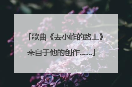 歌曲《去小岞的路上》来自于他的创作……