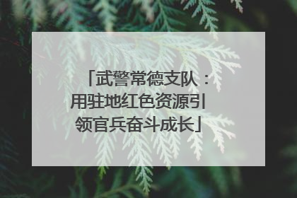 武警常德支队：用驻地红色资源引领官兵奋斗成长