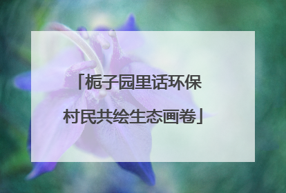 栀子园里话环保 村民共绘生态画卷