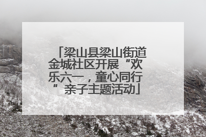 梁山县梁山街道金城社区开展“欢乐六一，童心同行”亲子主题活动